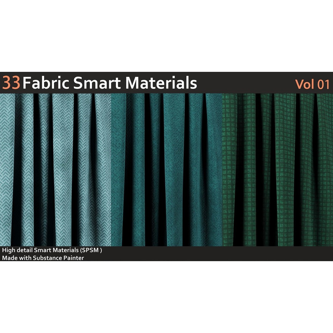 Fabric Smart Materials 3D Model – High Quality Textures for Substance Painter - View 4