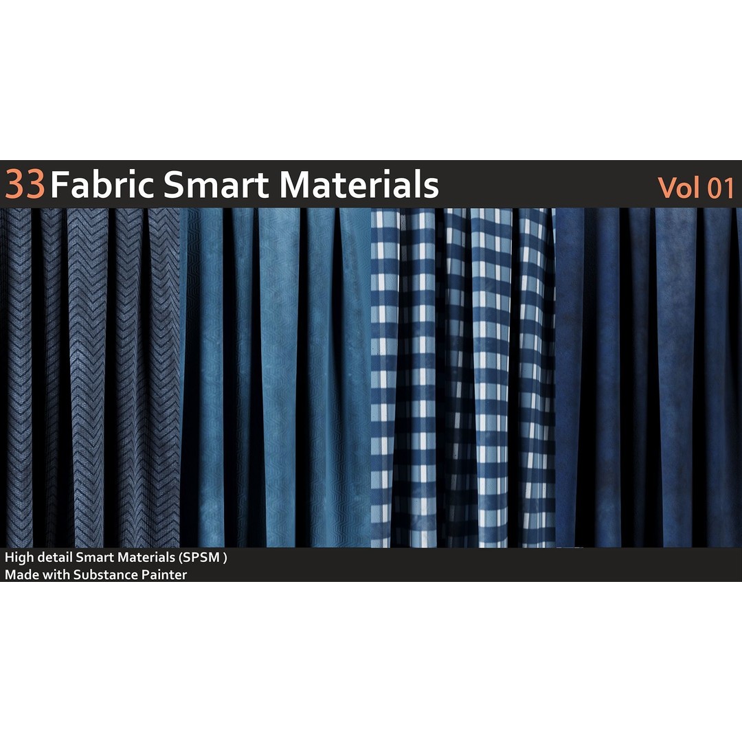 Fabric Smart Materials 3D Model – High Quality Textures for Substance Painter - View 5