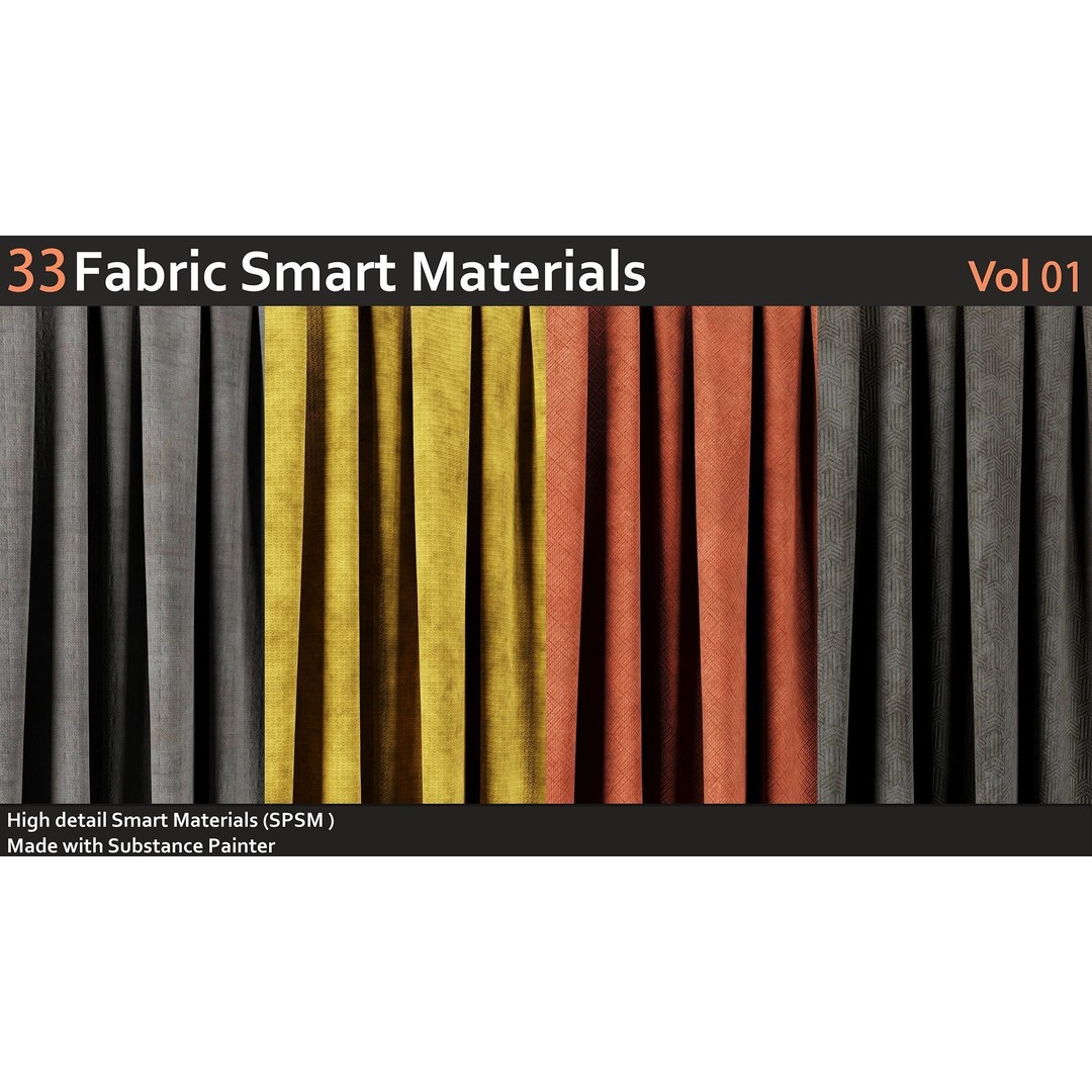 Fabric Smart Materials 3D Model – High Quality Textures for Substance Painter - View 7