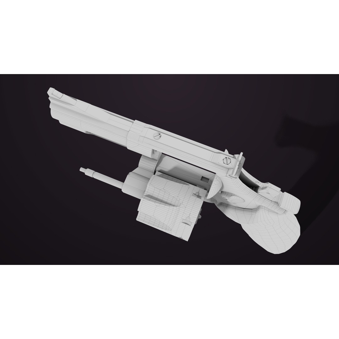 Small Revolver 3D Model – Low Poly PBR Game Asset, FBX - View 41