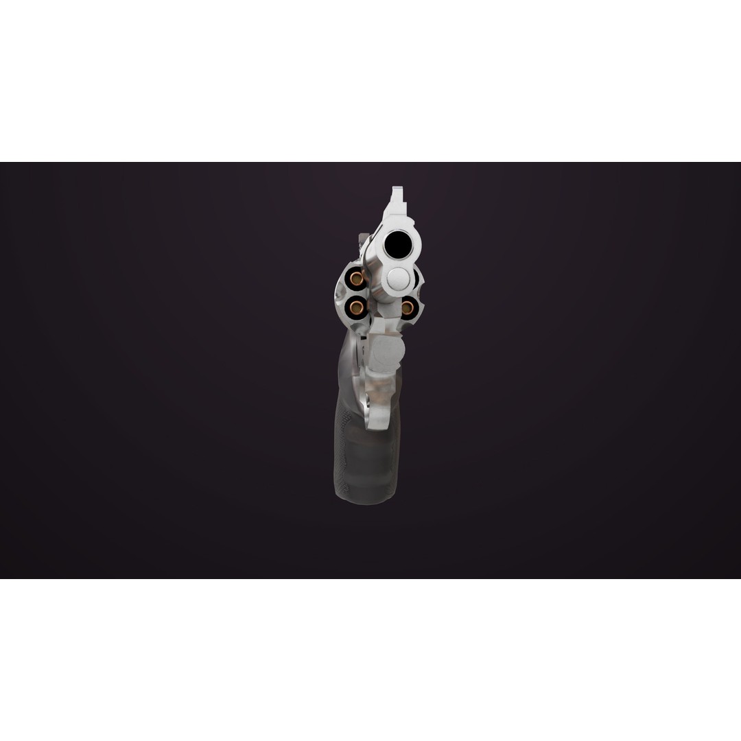 Small Revolver 3D Model – Low Poly PBR Game Asset, FBX - View 7