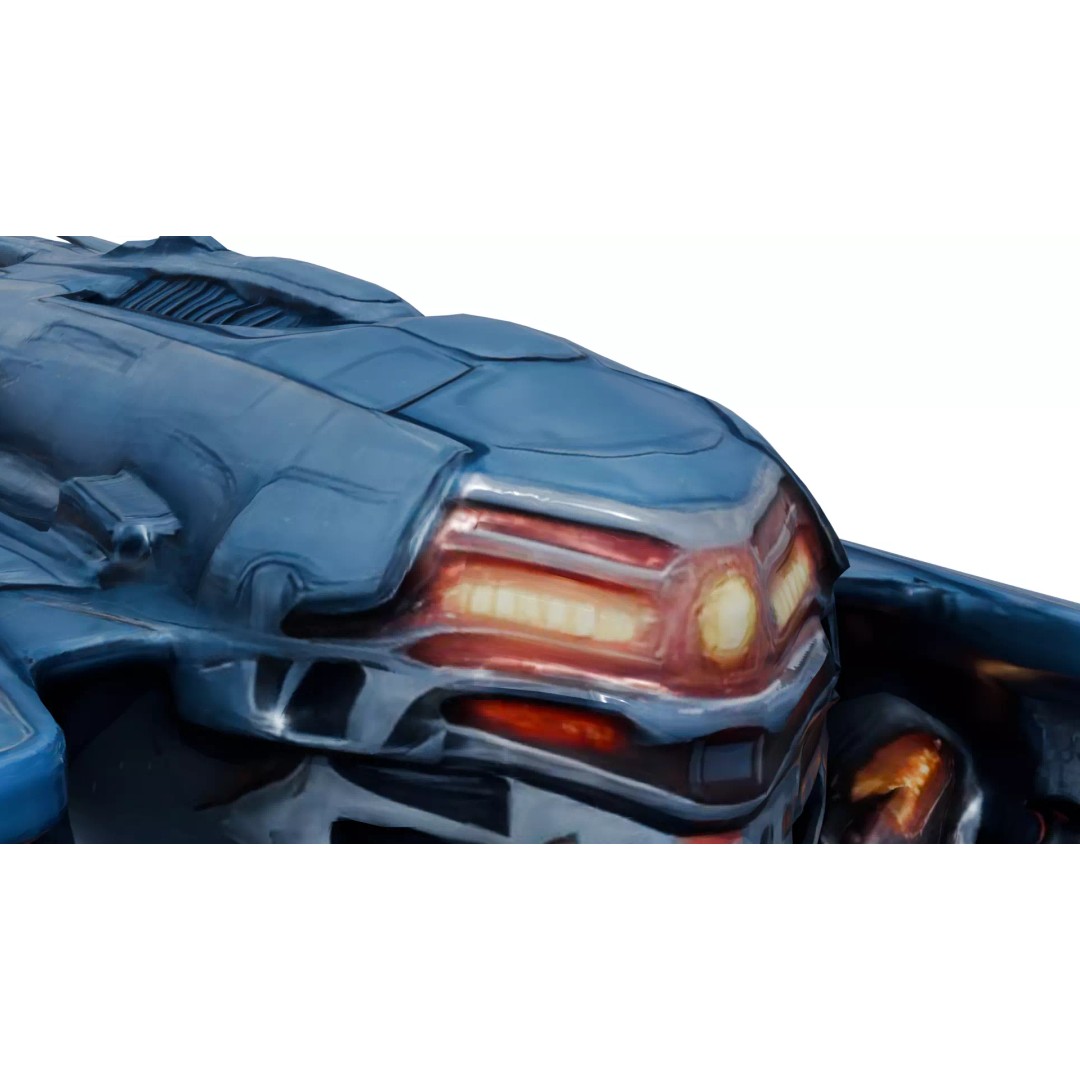 Aether Strike Spaceship 3D Model – Low Poly Game Ready, PBR Textures - View 21