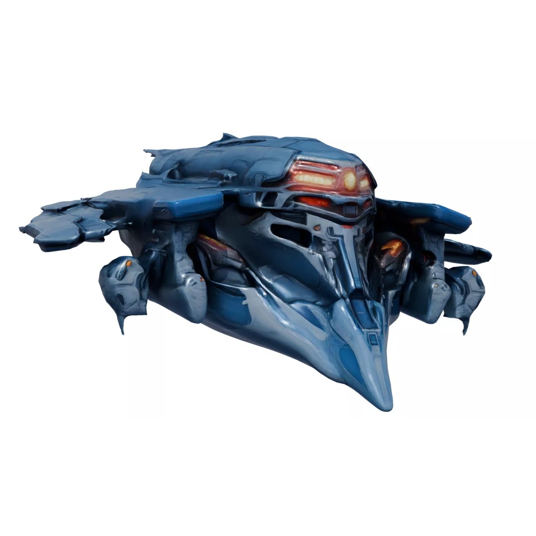 Aether Strike Spaceship 3D Model – Low Poly Game Ready, PBR Textures - View 31