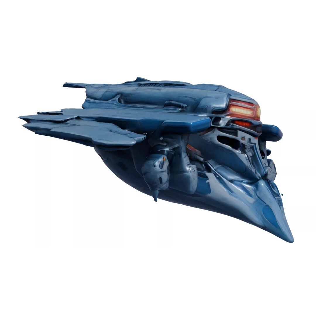 Aether Strike Spaceship 3D Model – Low Poly Game Ready, PBR Textures - View 32