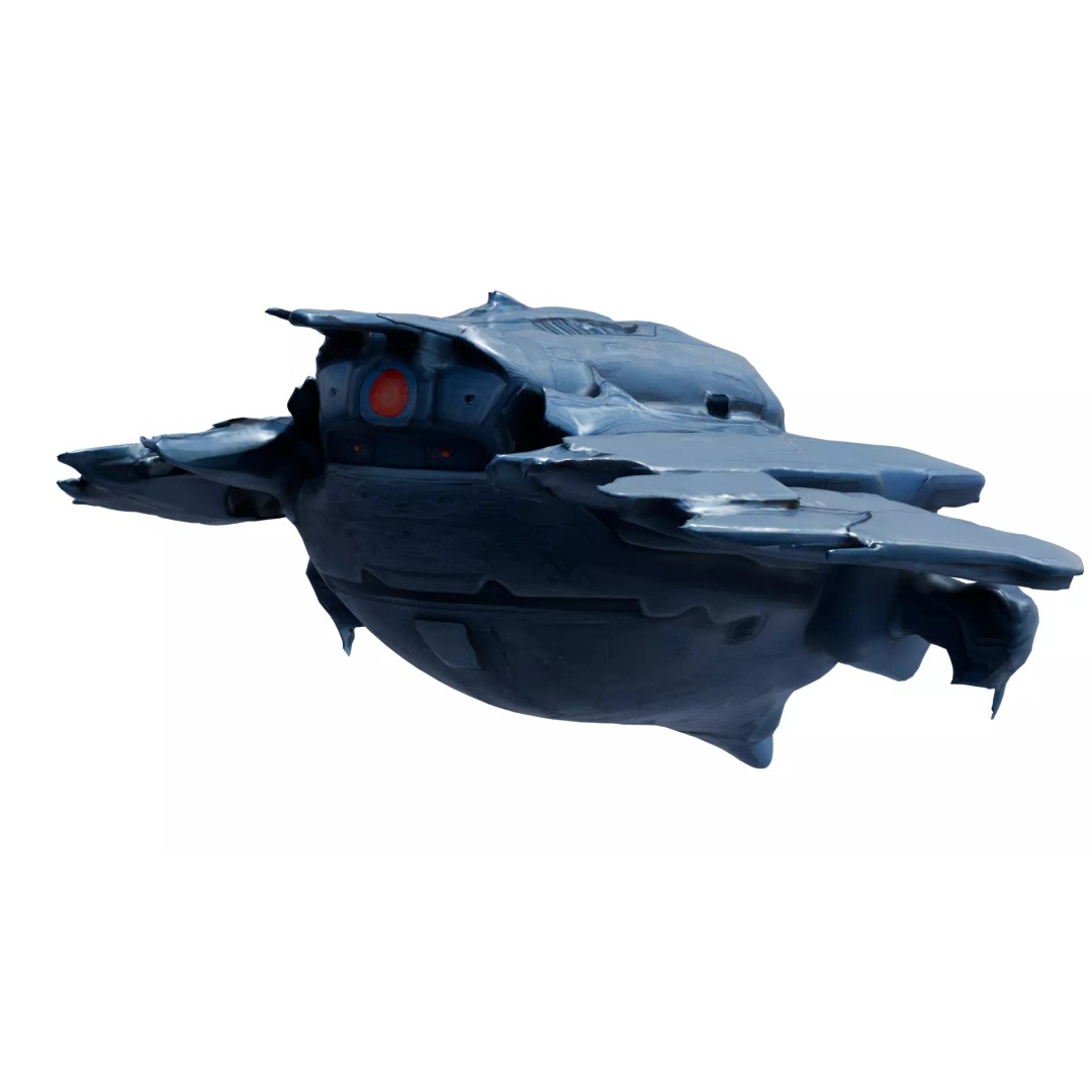 Aether Strike Spaceship 3D Model – Low Poly Game Ready, PBR Textures - View 34