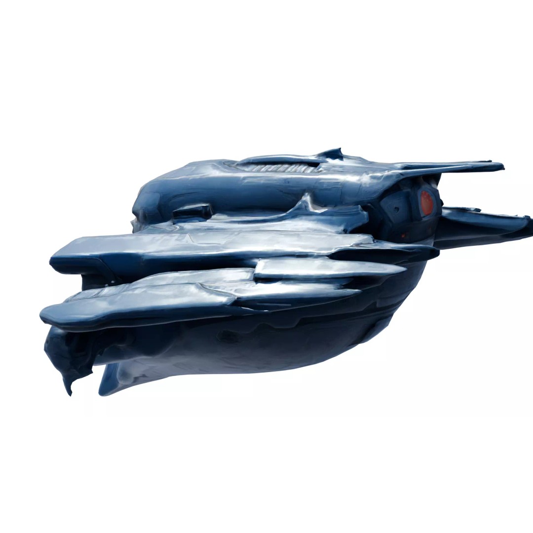 Aether Strike Spaceship 3D Model – Low Poly Game Ready, PBR Textures - View 37