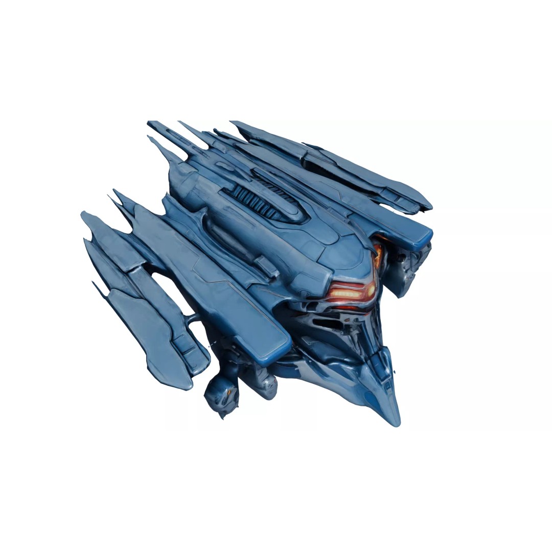 Aether Strike Spaceship 3D Model – Low Poly Game Ready, PBR Textures - View 4