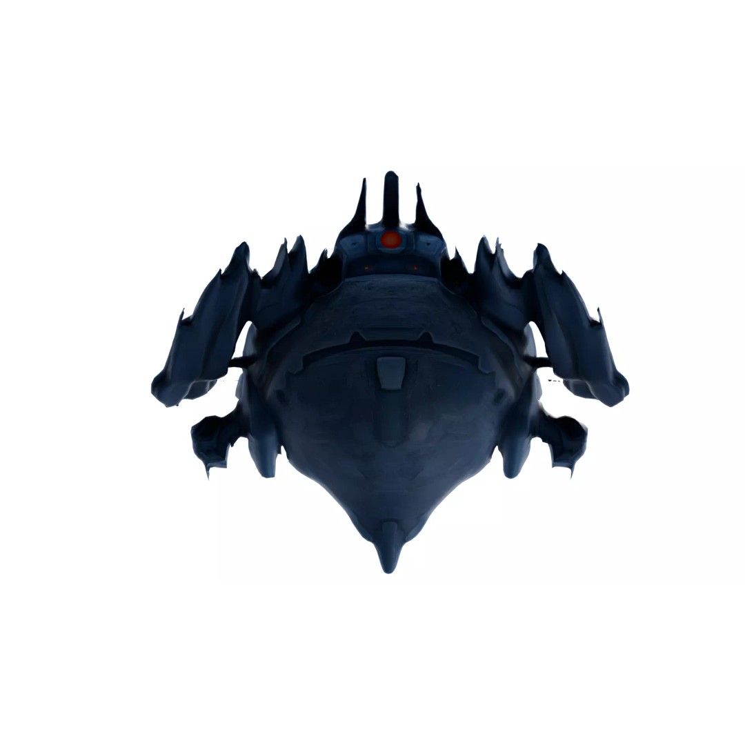 Aether Strike Spaceship 3D Model – Low Poly Game Ready, PBR Textures - View 6