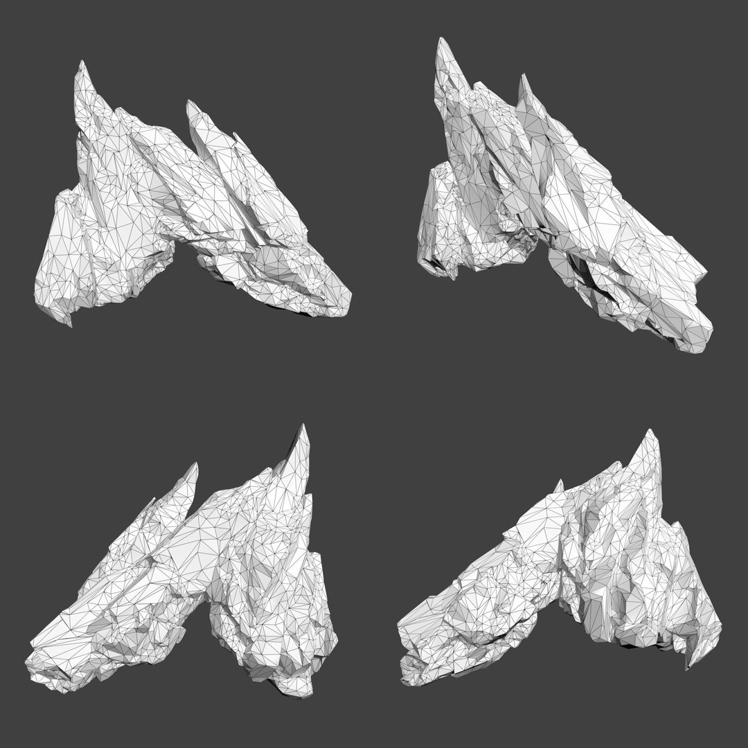Sci-Fi Yellow Sharp Rock 3D Model – Low Poly Game Asset, FBX & OBJ - View 17