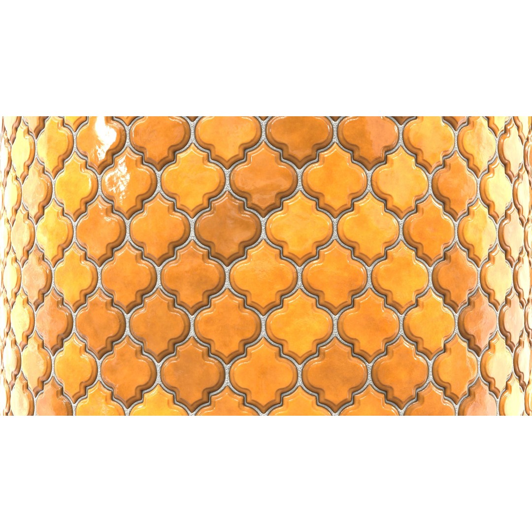 Kitchen Glaze Tile PBR Texture 3D Model – 7 Color Variants, OBJ - View 12