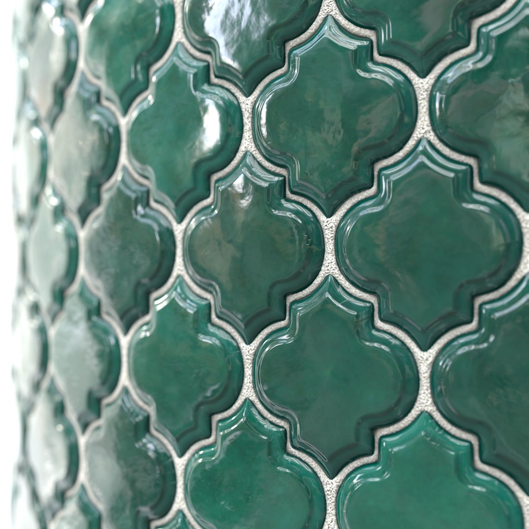 Kitchen Glaze Tile PBR Texture 3D Model – 7 Color Variants, OBJ - View 14