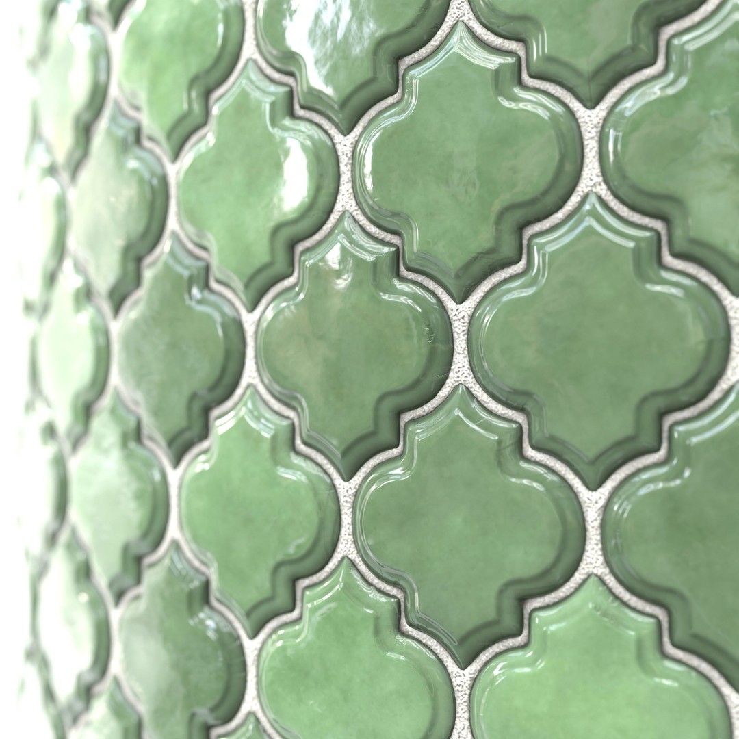 Kitchen Glaze Tile PBR Texture 3D Model – 7 Color Variants, OBJ - View 16