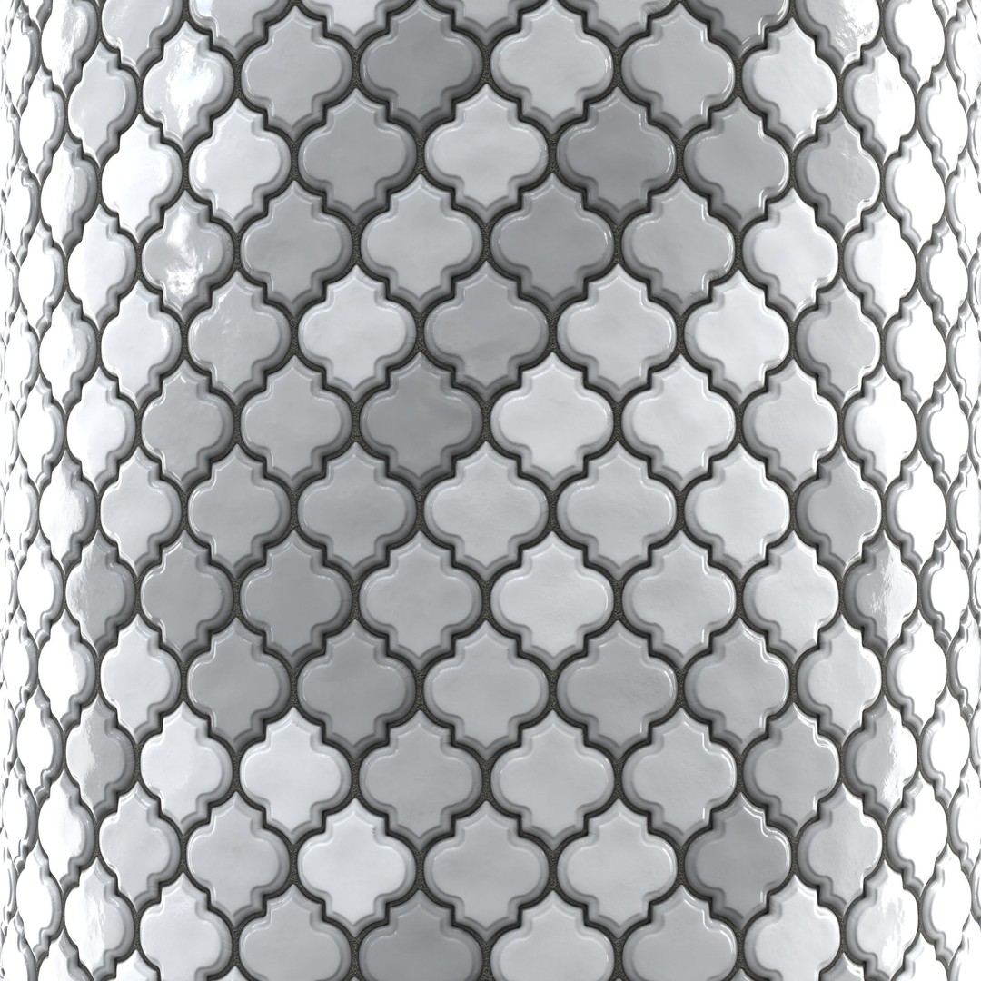 Kitchen Glaze Tile PBR Texture 3D Model – 7 Color Variants, OBJ - View 5