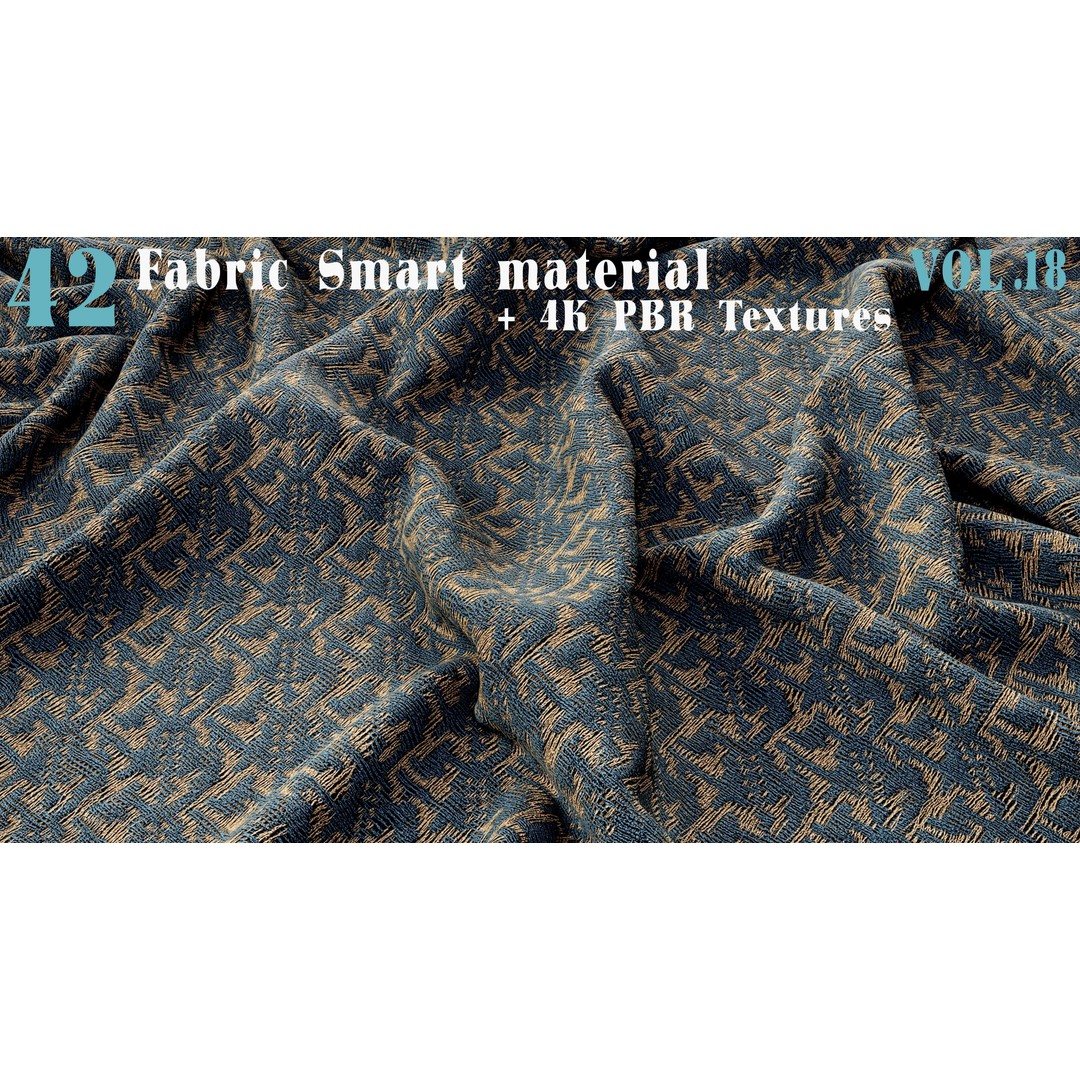 42 Fabric Smart Material 3D Model – PBR Textures for Substance Painter