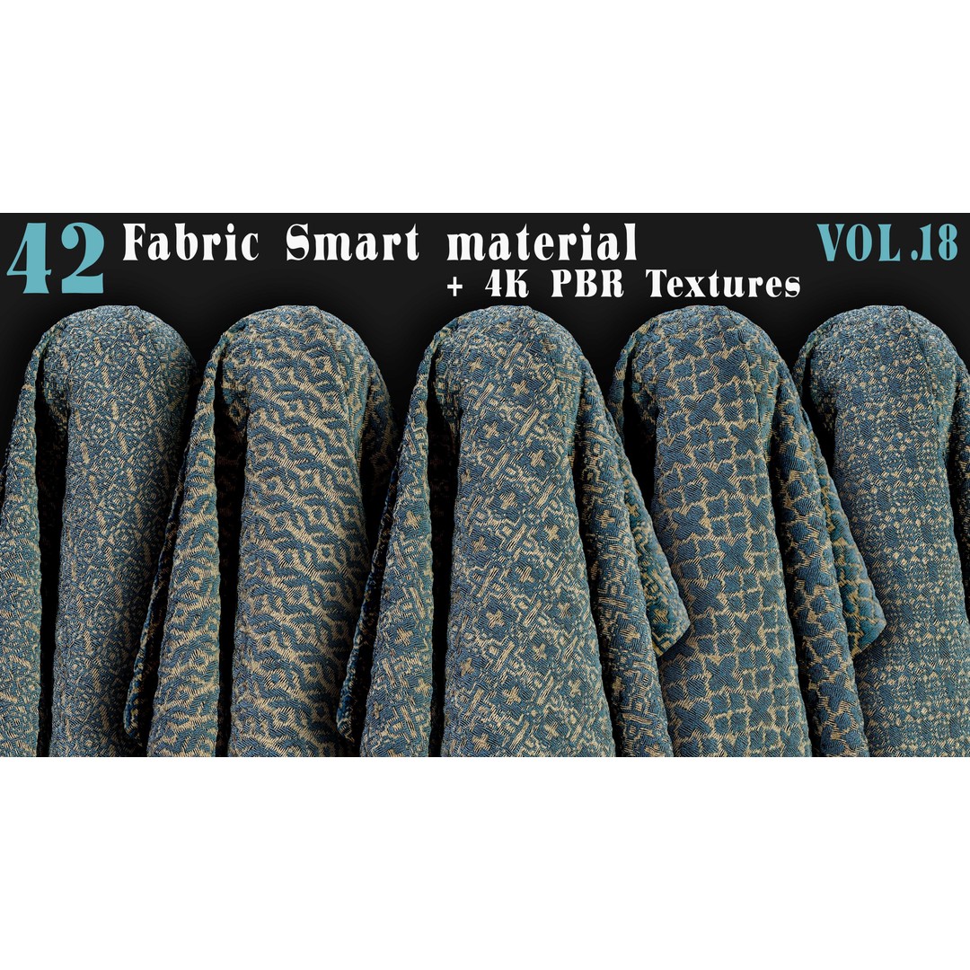 42 Fabric Smart Material 3D Model – PBR Textures for Substance Painter - View 10