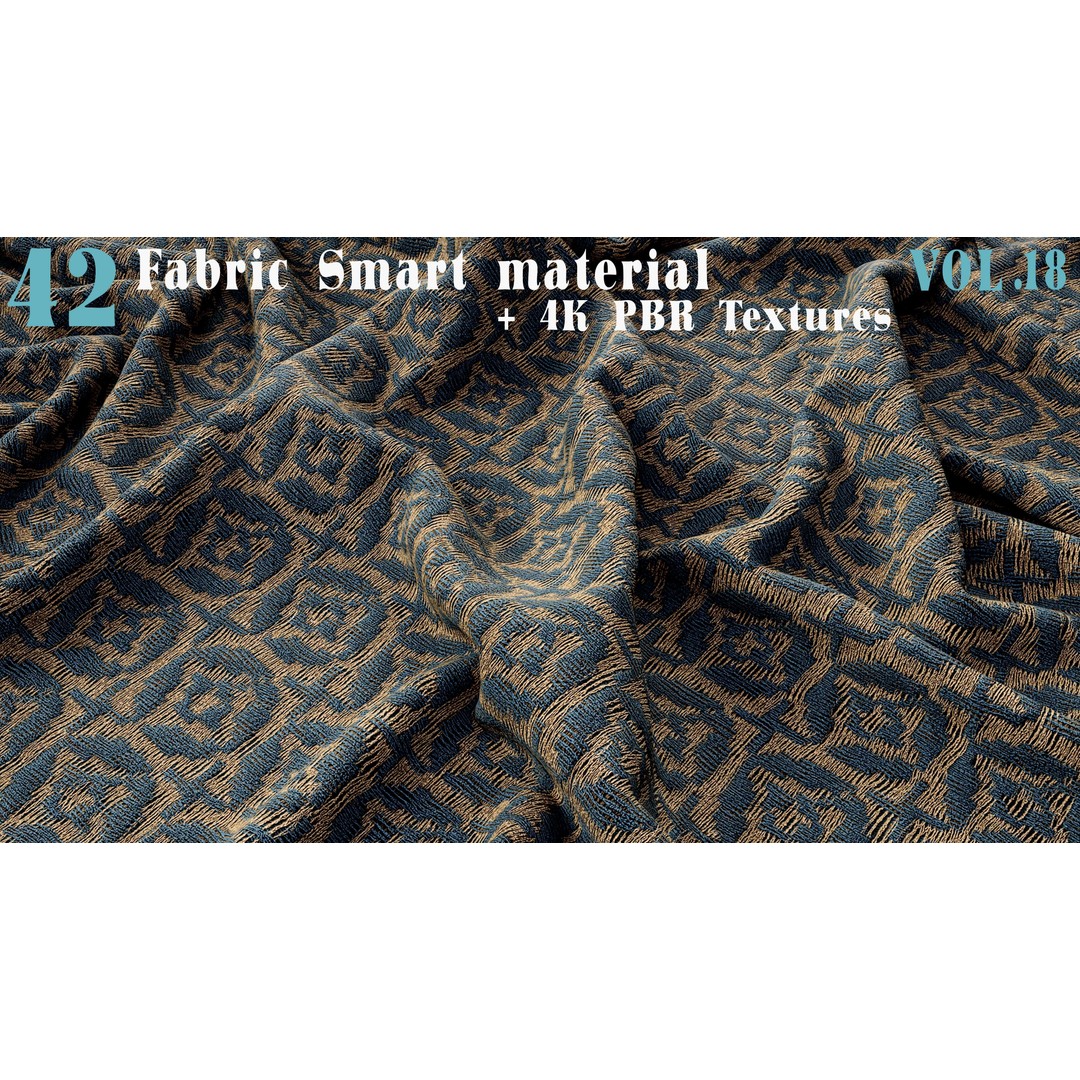 42 Fabric Smart Material 3D Model – PBR Textures for Substance Painter - View 12