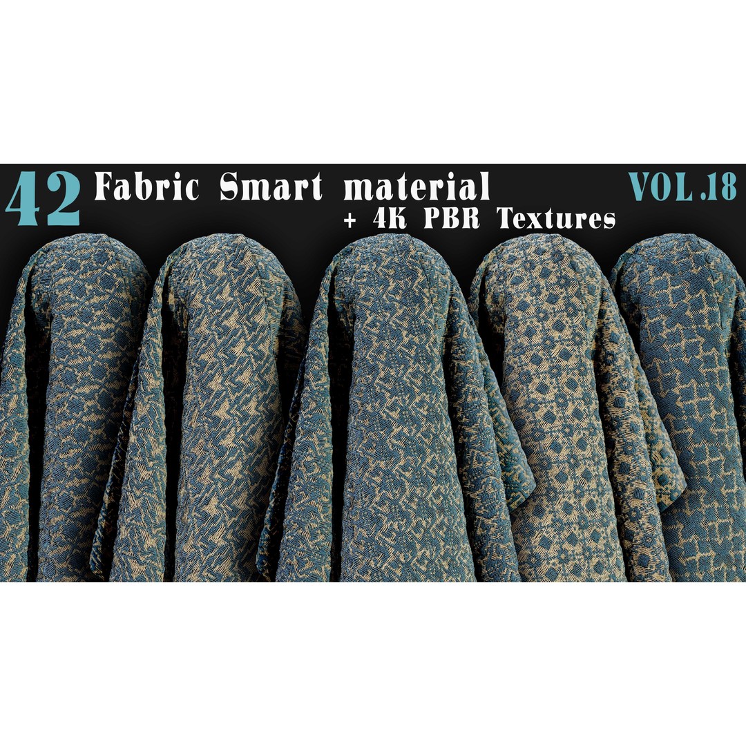 42 Fabric Smart Material 3D Model – PBR Textures for Substance Painter - View 15