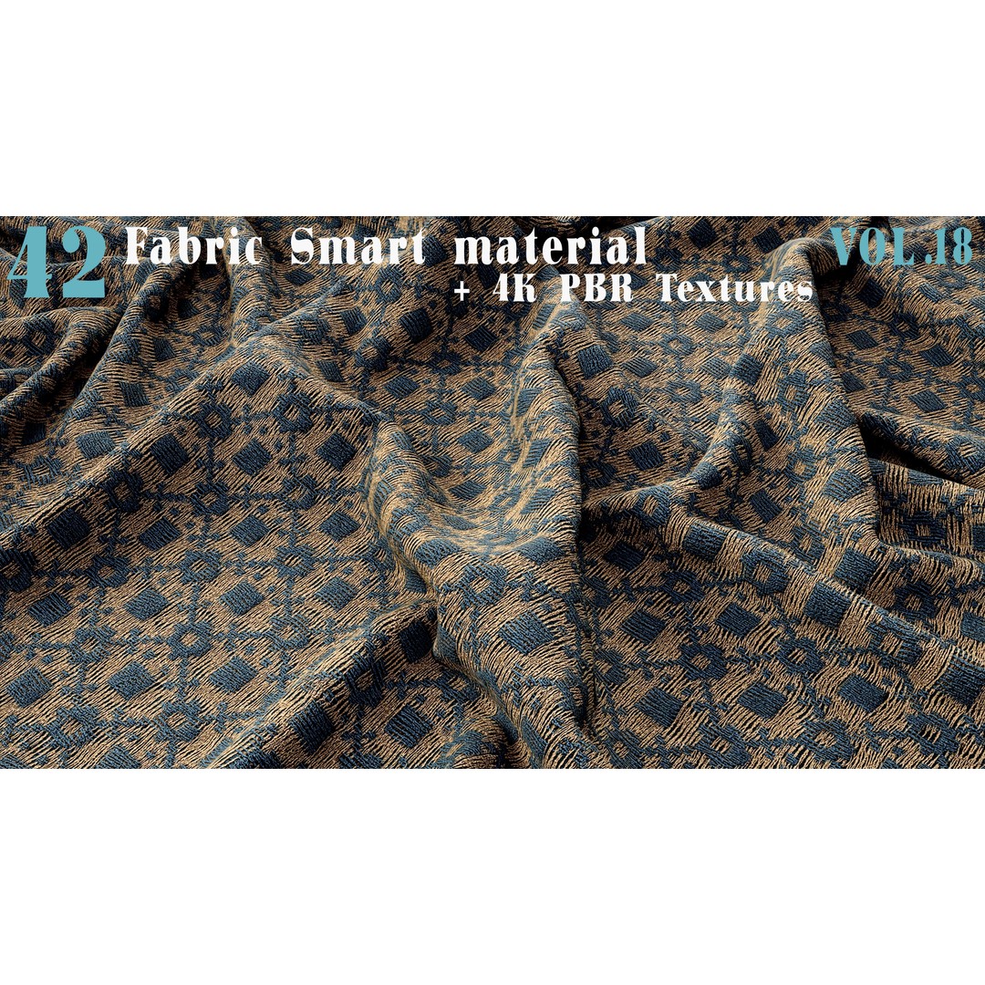 42 Fabric Smart Material 3D Model – PBR Textures for Substance Painter - View 16