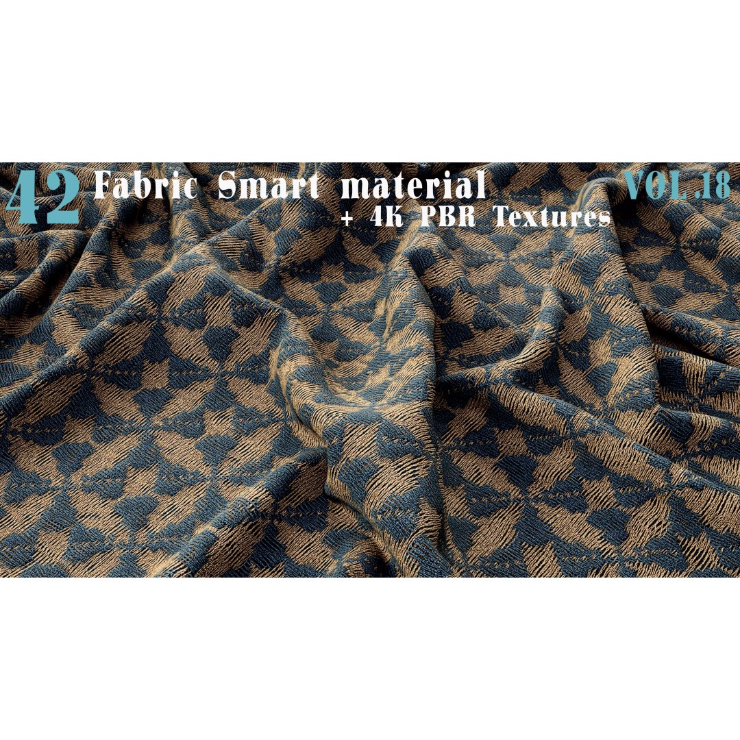42 Fabric Smart Material 3D Model – PBR Textures for Substance Painter - View 2