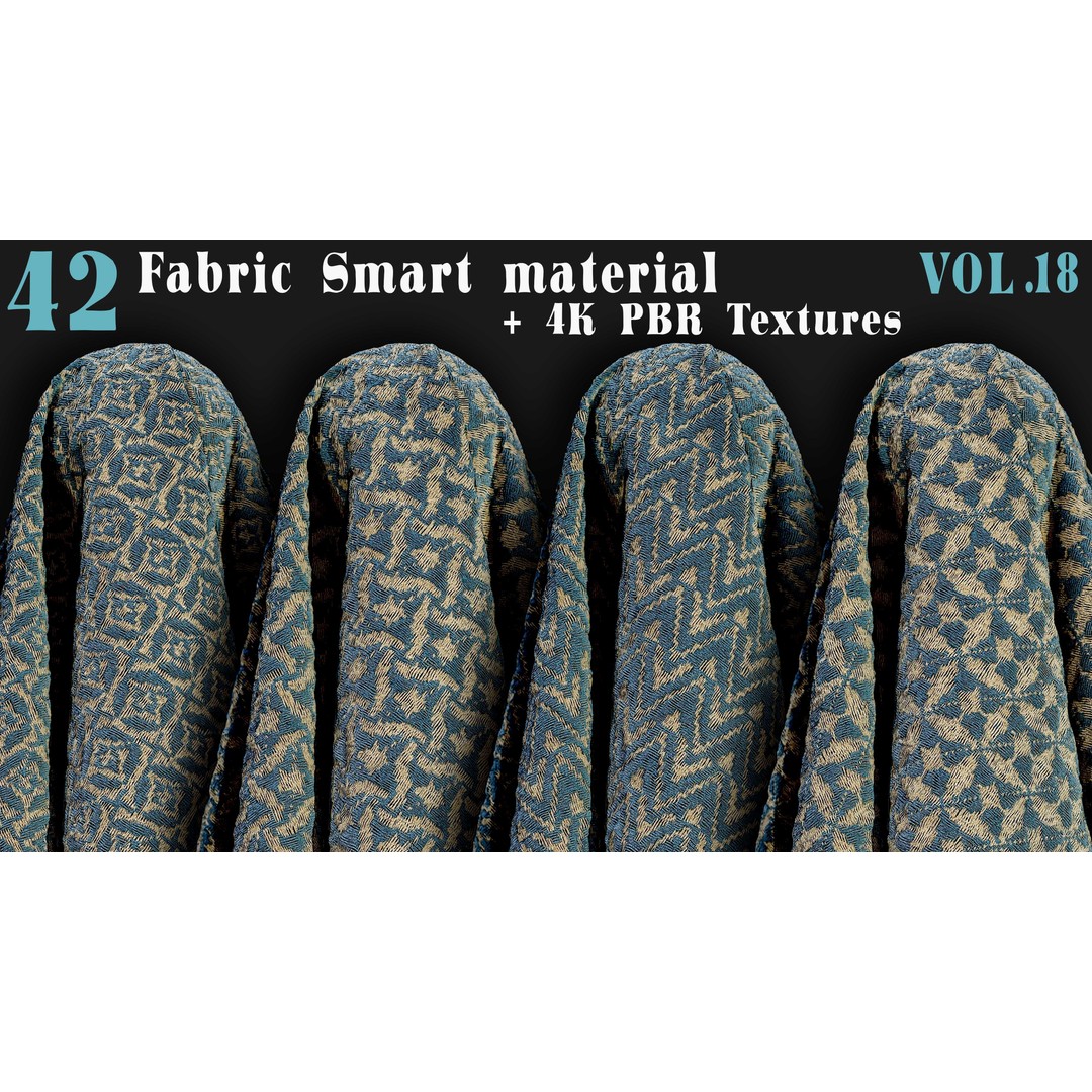 42 Fabric Smart Material 3D Model – PBR Textures for Substance Painter - View 3