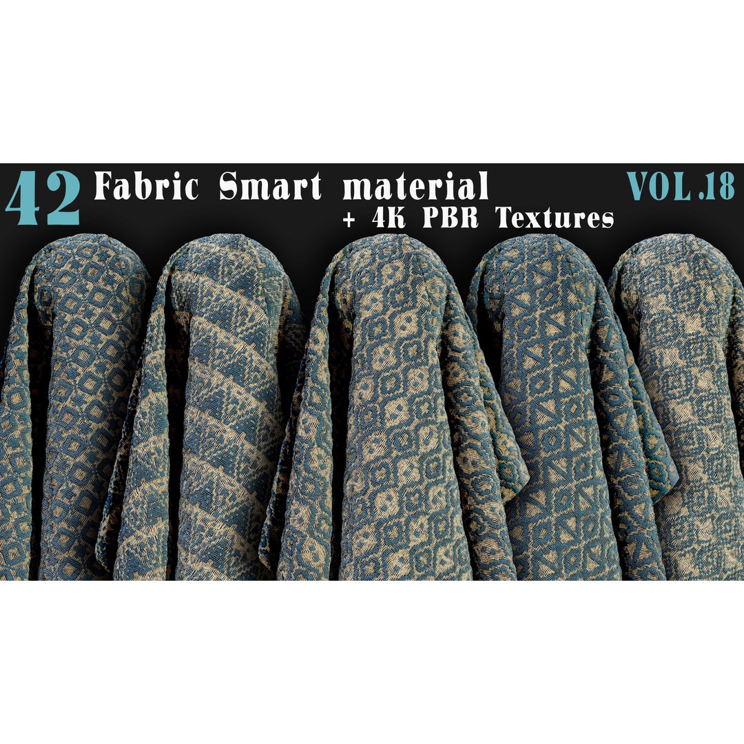 42 Fabric Smart Material 3D Model – PBR Textures for Substance Painter - View 4