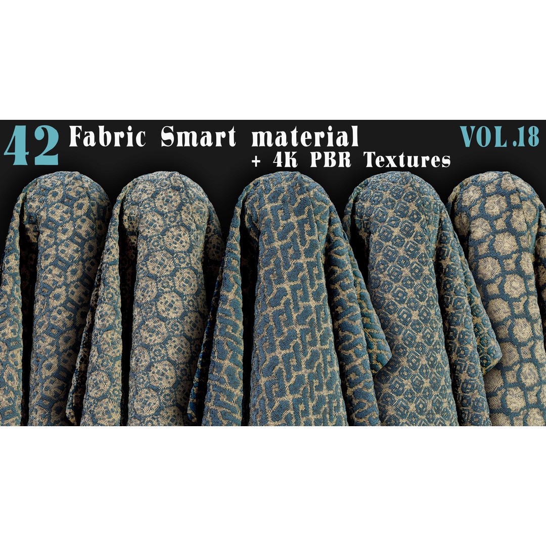 42 Fabric Smart Material 3D Model – PBR Textures for Substance Painter - View 7