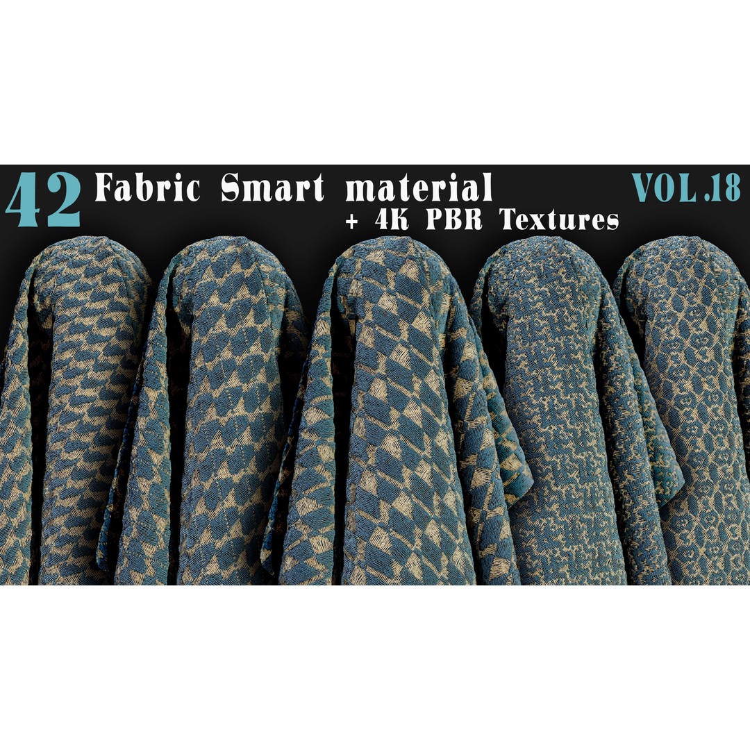 42 Fabric Smart Material 3D Model – PBR Textures for Substance Painter - View 8