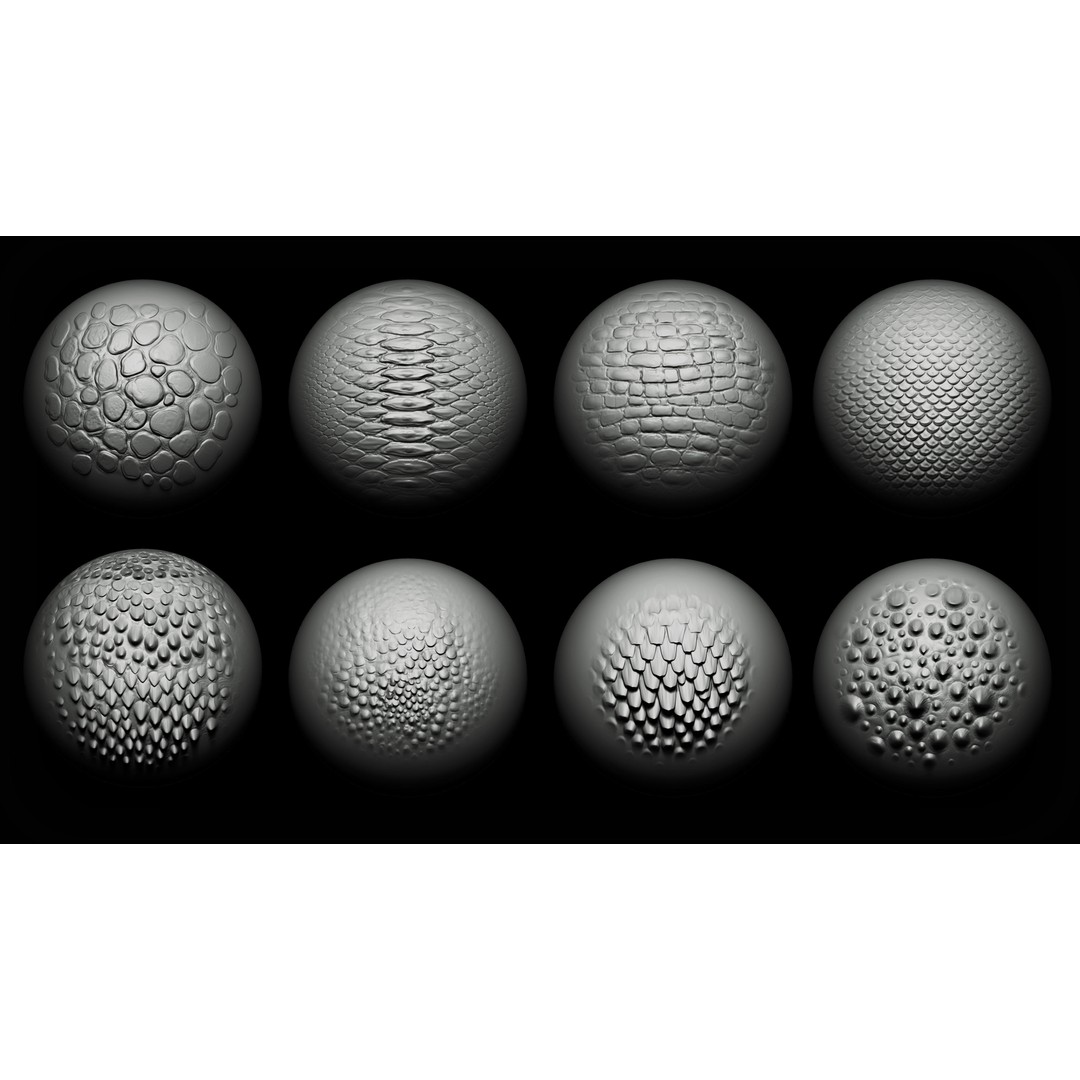Dragon and Reptile Skins 3D Model – Unique Alphas & Brushes for ZBrush - View 6