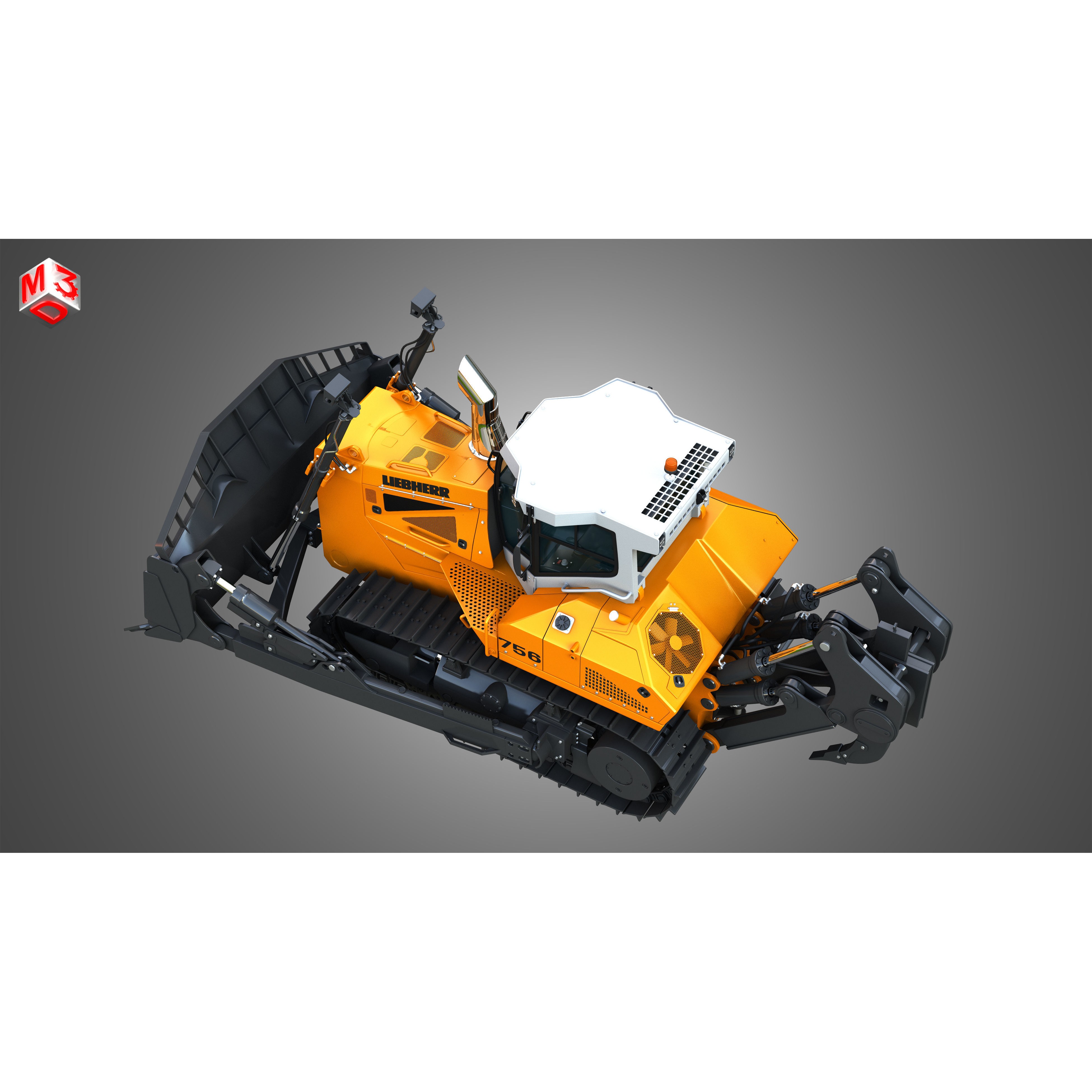 Liebherr PR 756 Litronic Crawler Dozer - High-Detail 3D Model
