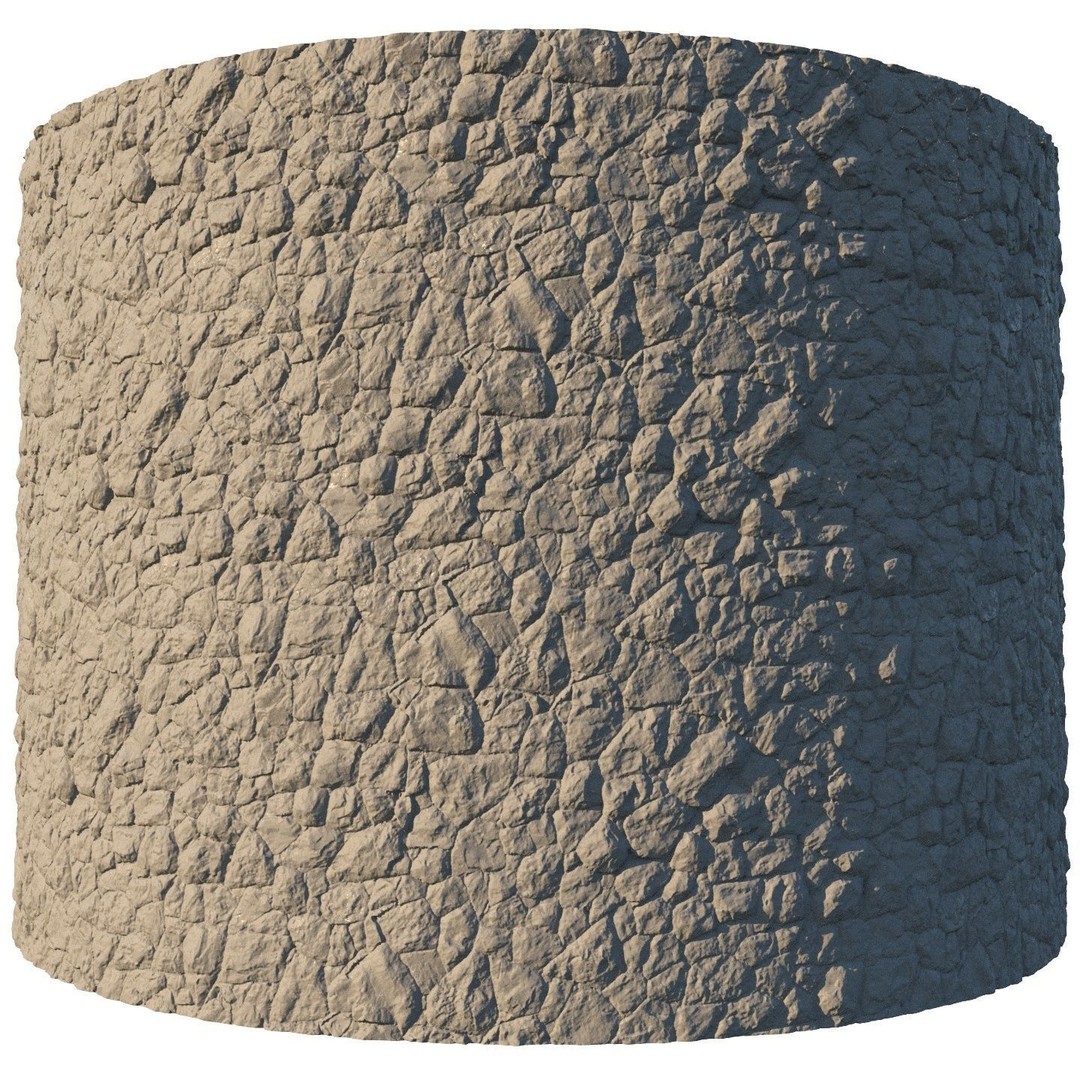 Masonry Cobblestone Texture 3D Model – 8K PBR Material for Architecture - View 5