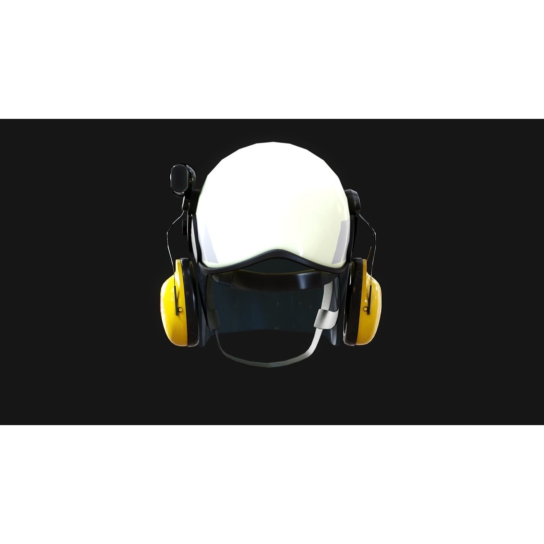 Schuberth F300 Firefighter Helmet 3D Model – Low Poly Game Asset, FBX, OBJ, Blender - View 6