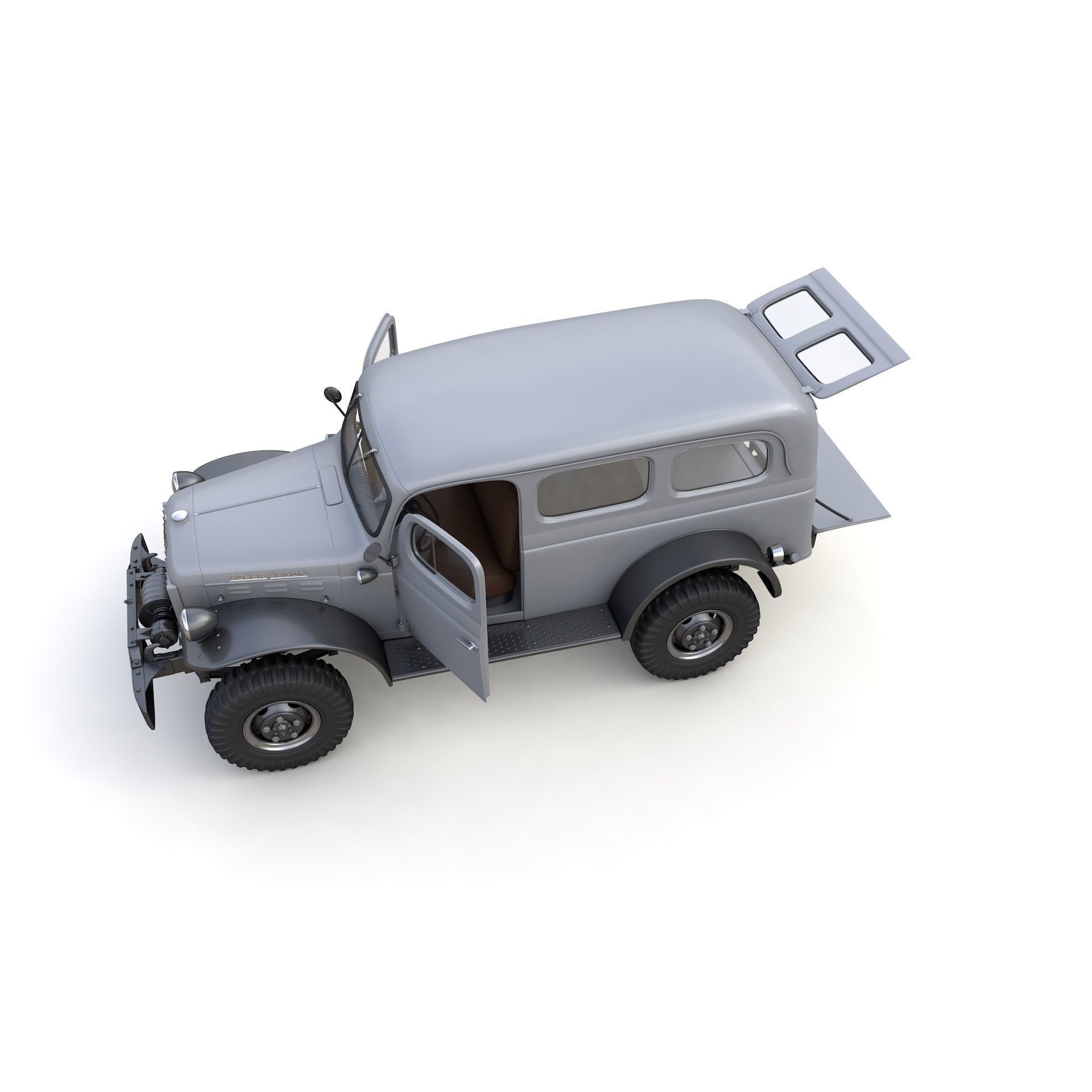 Dodge Power Wagon Carryall 1942 - Game-Ready 3D Model - View 12