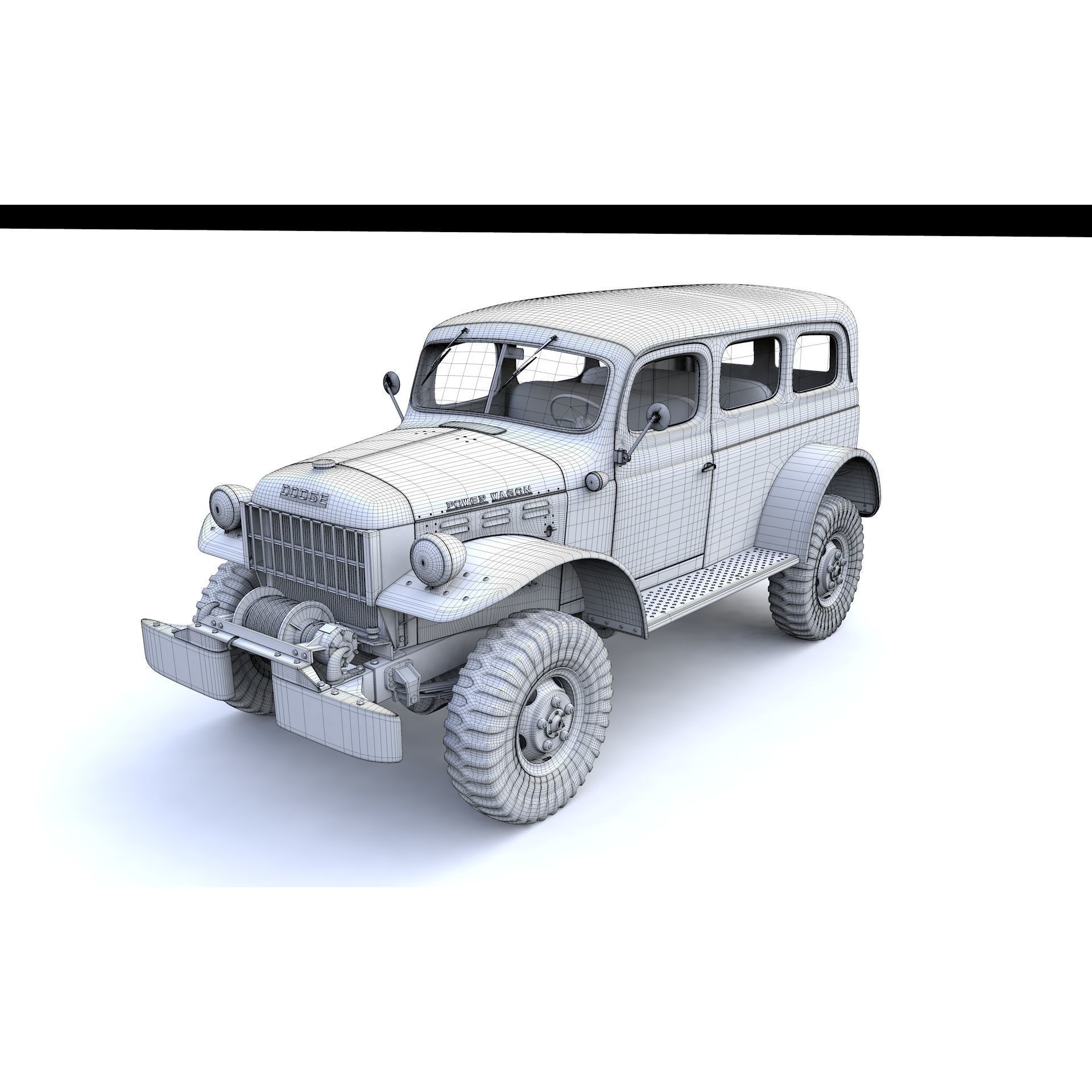 Dodge Power Wagon Carryall 1942 - Game-Ready 3D Model - View 14