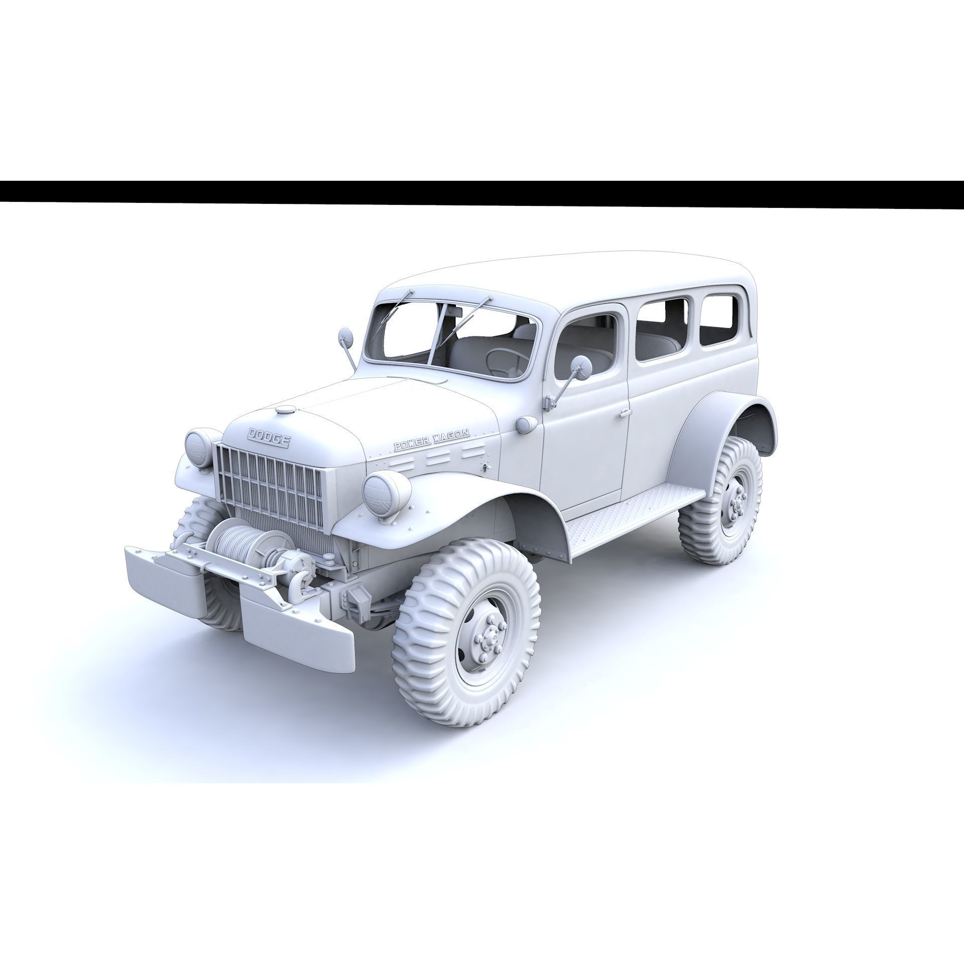 Dodge Power Wagon Carryall 1942 - Game-Ready 3D Model - View 15