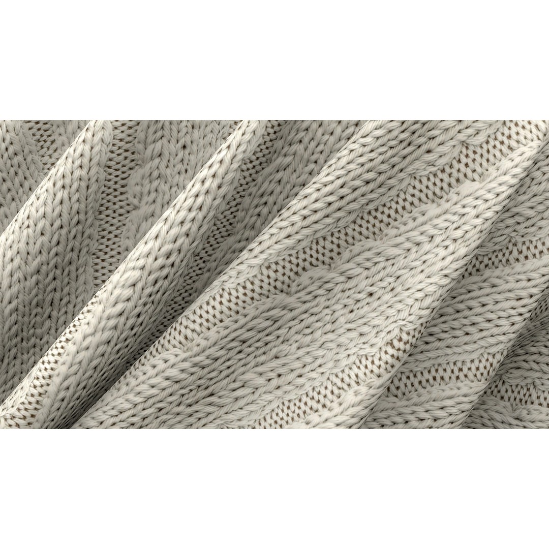 Knitted Fabric 3D Model – PBR 4K Seamless Textures, PNG - View 5