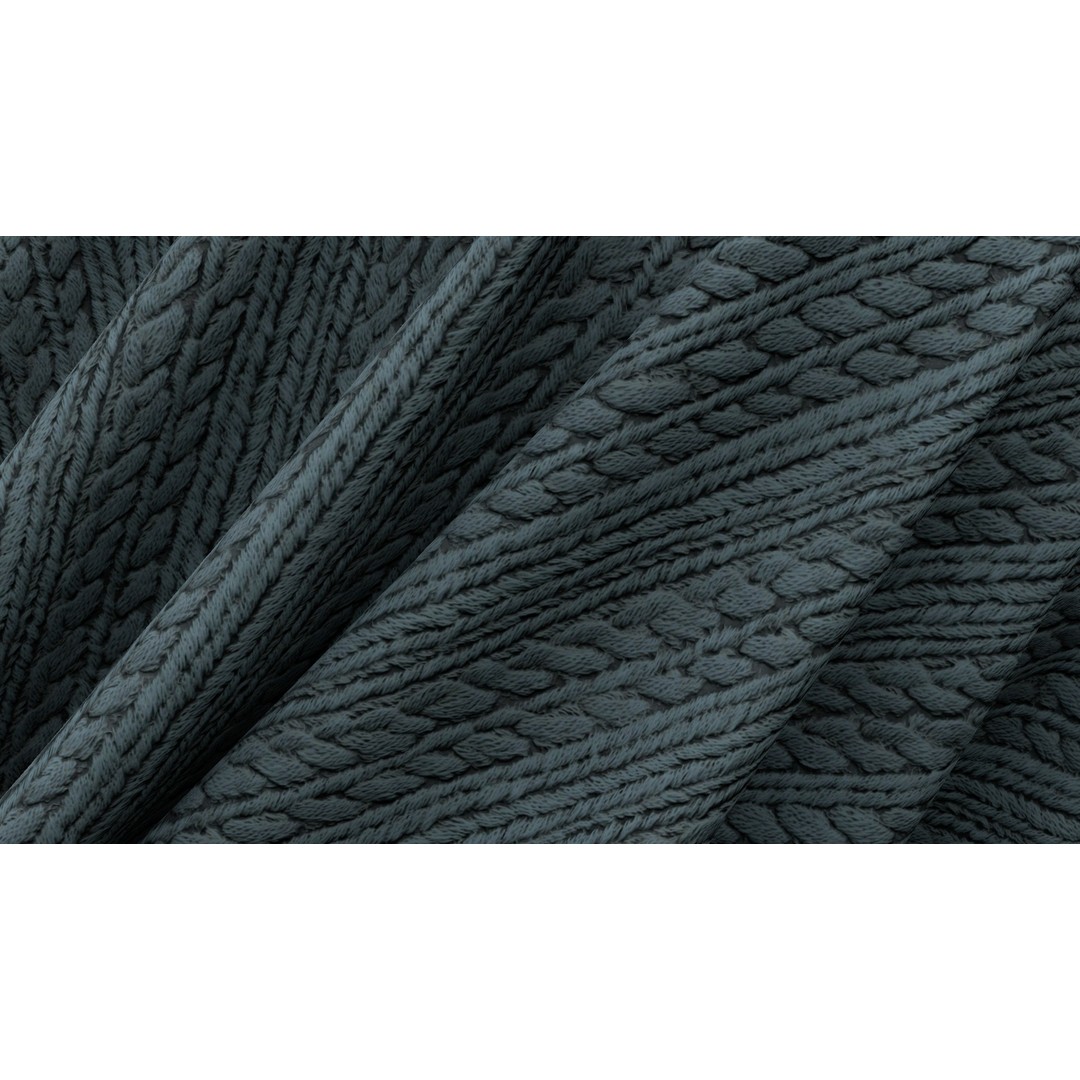 Knitted Fabric 3D Model – PBR 4K Seamless Textures, PNG - View 6