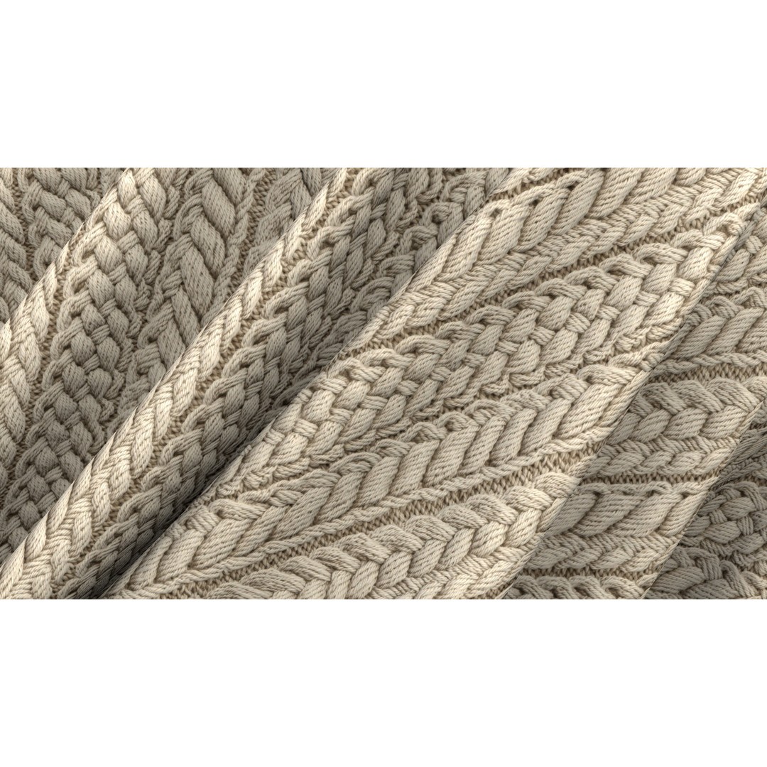 Knitted Fabric 3D Model – PBR 4K Seamless Textures, PNG - View 7