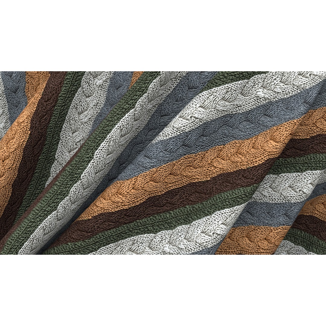 Knitted Fabric 3D Model – PBR 4K Seamless Textures, PNG - View 8
