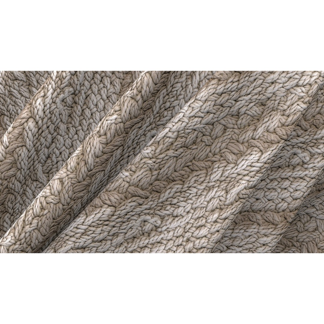 Knitted Fabric 3D Model – PBR 4K Seamless Textures, PNG - View 9