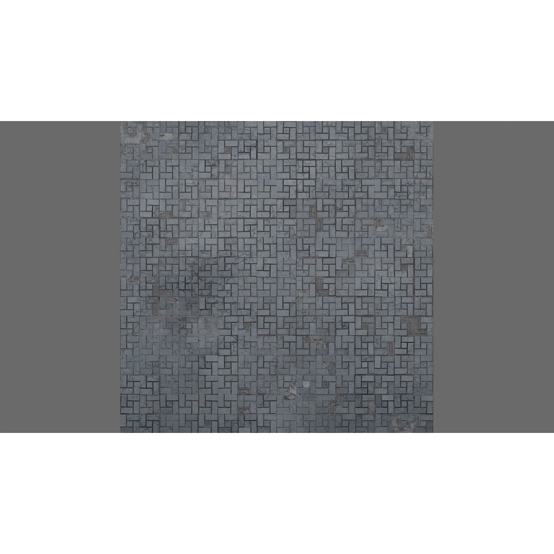 Basket Weave Stone Pavers 3D Model – Seamless PBR Texture, Game Ready - View 5