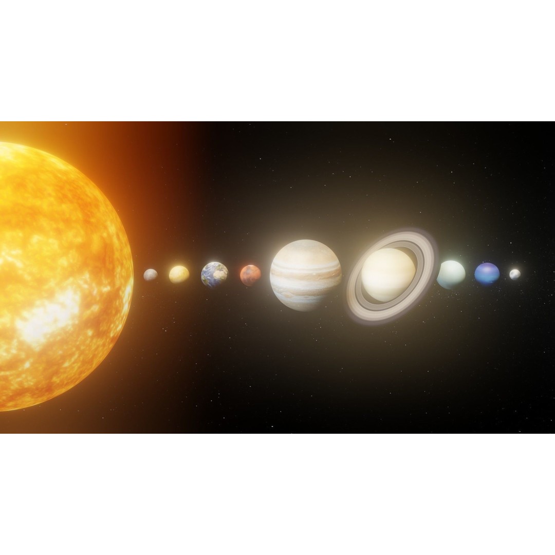 Photorealistic Solar System 3D Model – Low Poly PBR Asset, FBX, OBJ - View 3