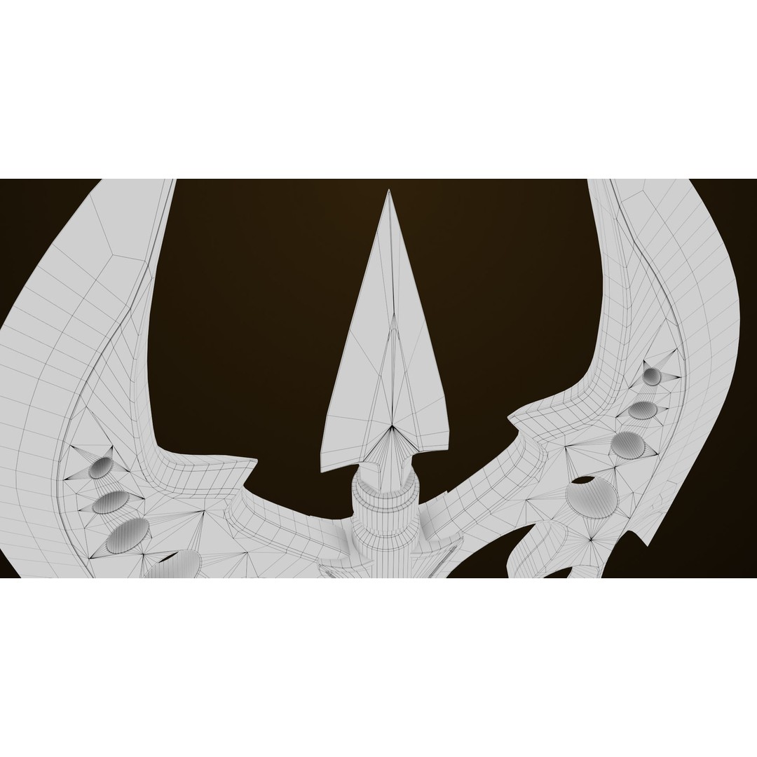 Golden Battle Axe 3D Model – Low Poly PBR Game Asset, FBX, Unity, UE - View 27