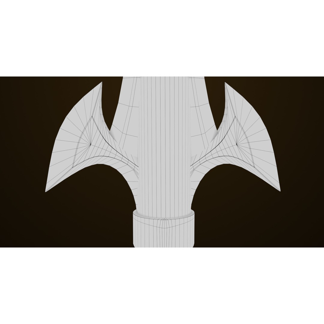 Golden Battle Axe 3D Model – Low Poly PBR Game Asset, FBX, Unity, UE - View 28