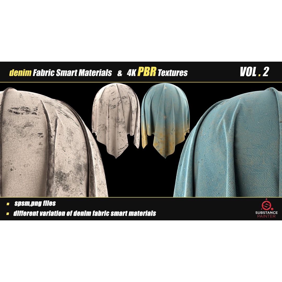 Denim Fabric Smart Material Bundle – 30 High-Quality PBR Textures - View 11