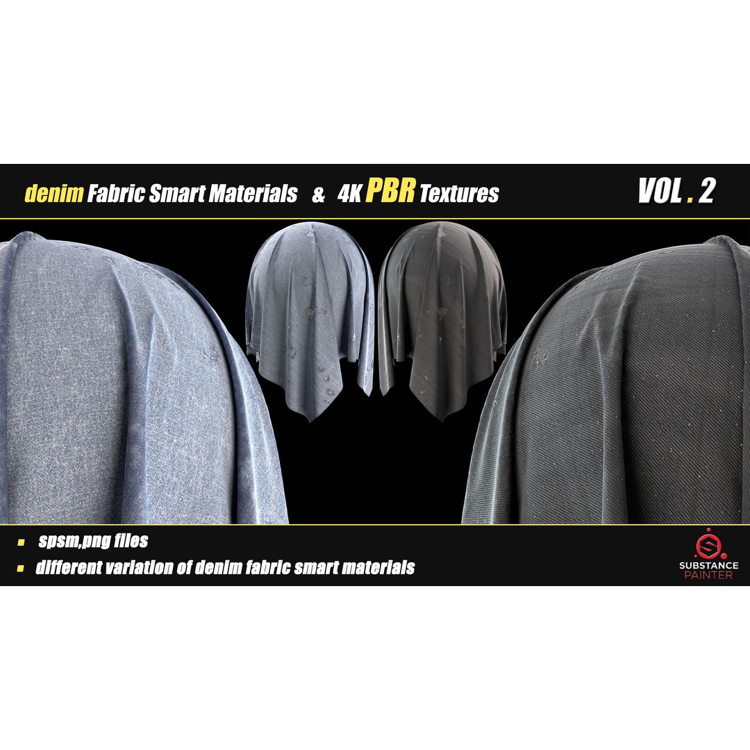 Denim Fabric Smart Material Bundle – 30 High-Quality PBR Textures - View 15