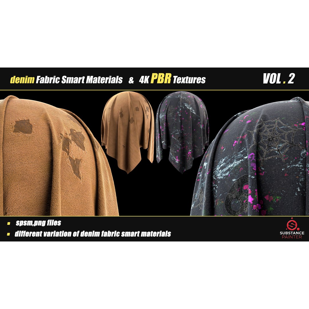 Denim Fabric Smart Material Bundle – 30 High-Quality PBR Textures - View 16