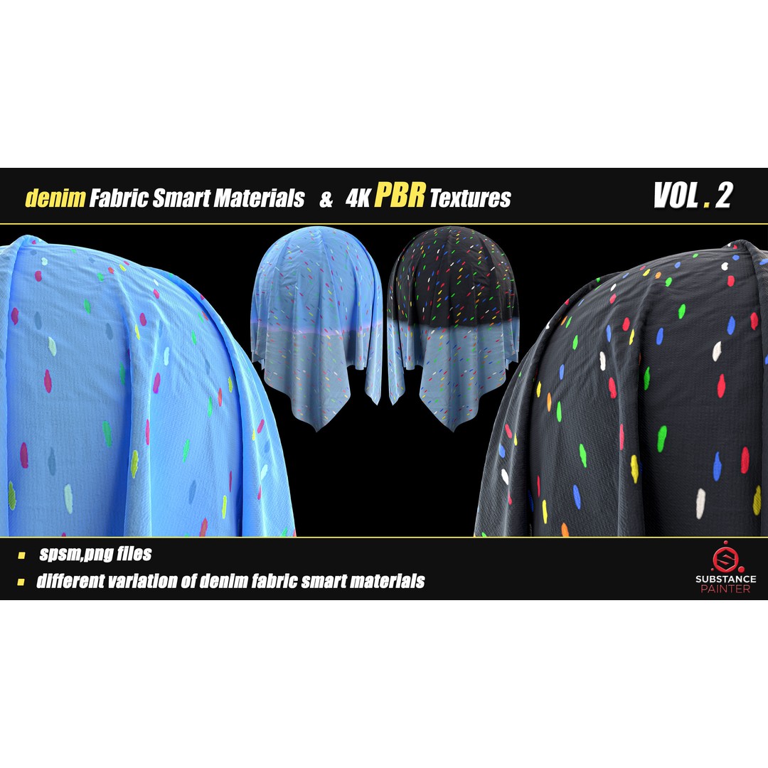 Denim Fabric Smart Material Bundle – 30 High-Quality PBR Textures - View 17