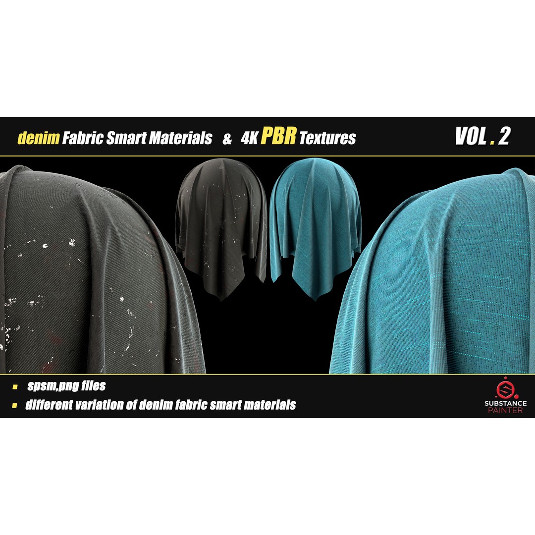 Denim Fabric Smart Material Bundle – 30 High-Quality PBR Textures - View 7