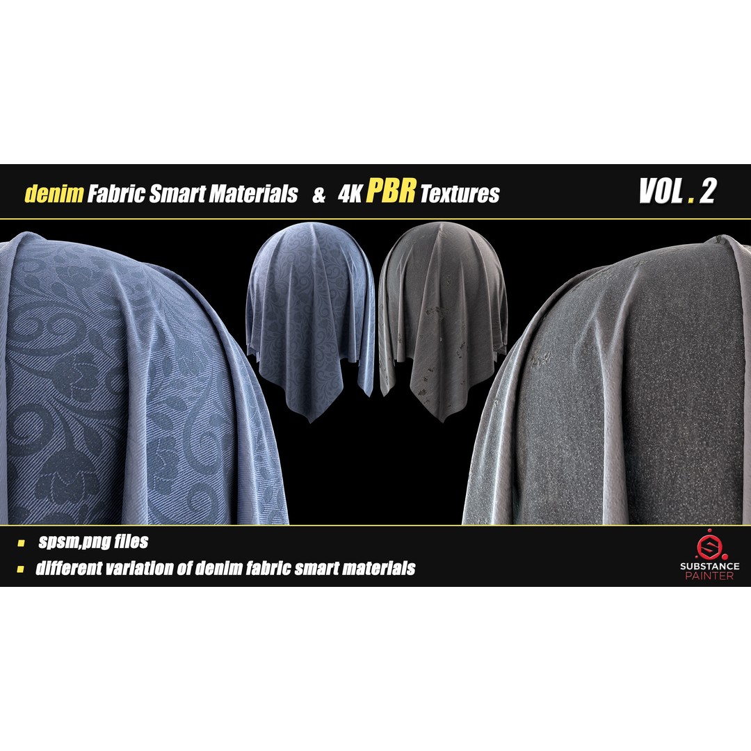 Denim Fabric Smart Material Bundle – 30 High-Quality PBR Textures - View 8