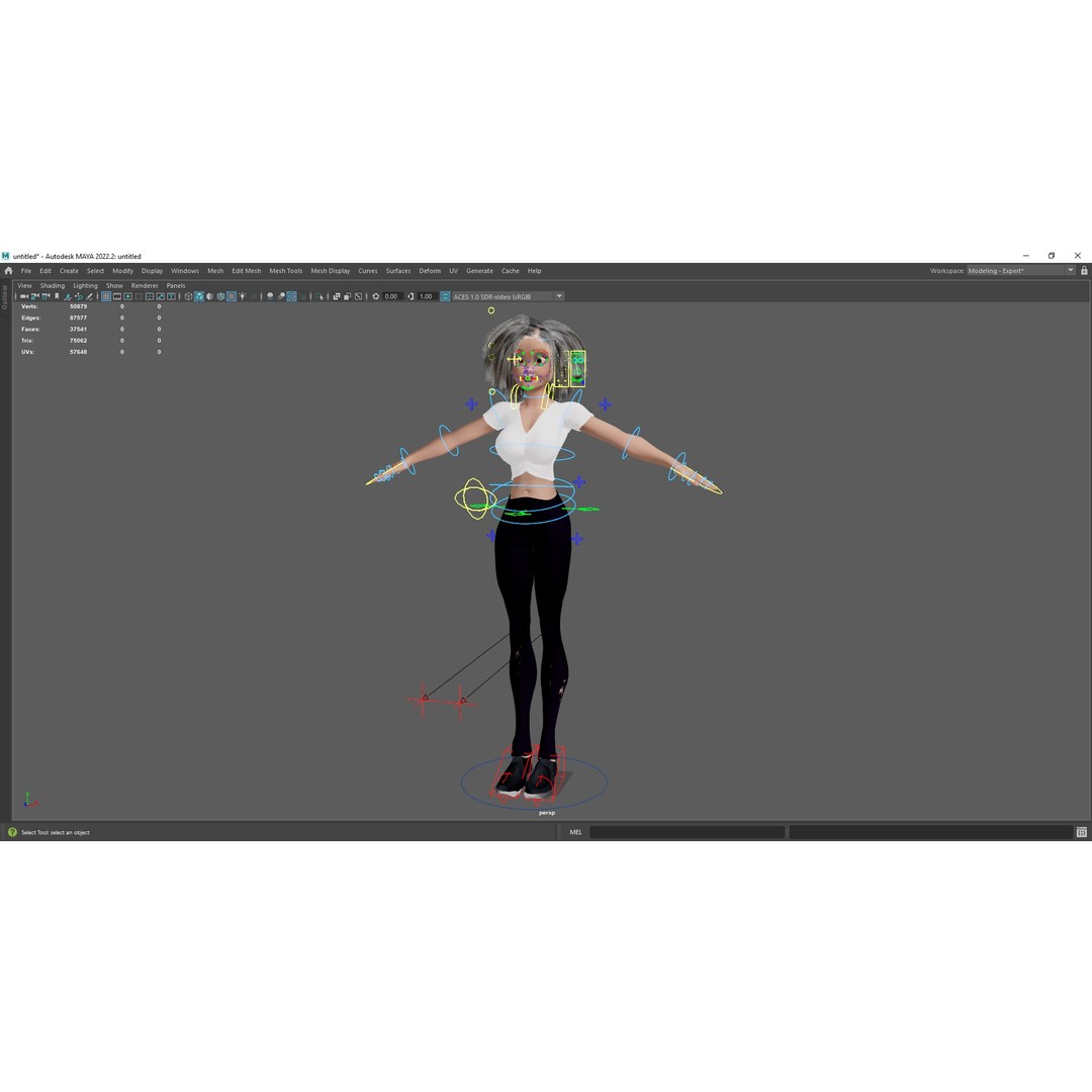 Modern Girl 3D Model – Low Poly Cartoon Character, Rigged for Animation - View 21